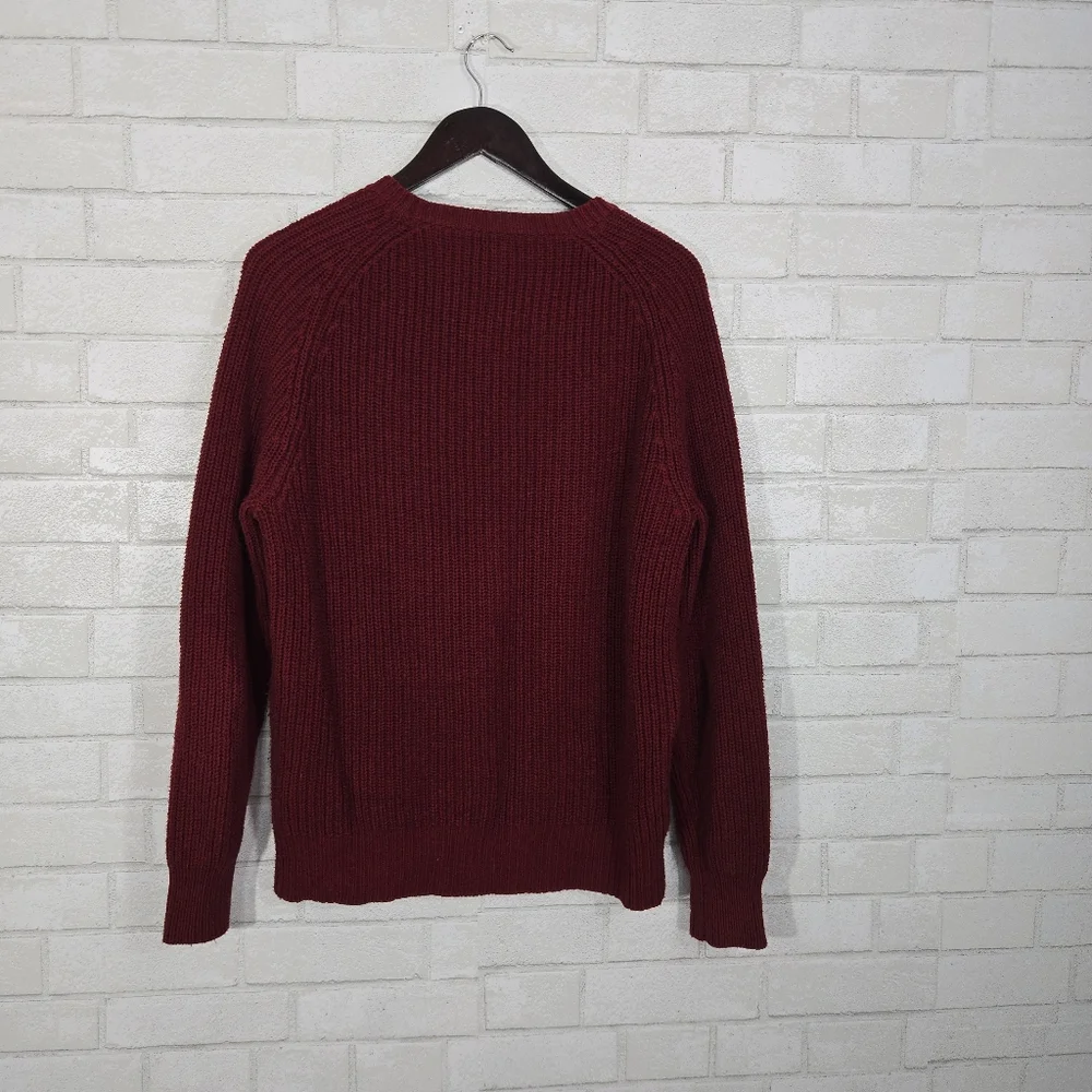 J. Crew heavy, dark red sweater